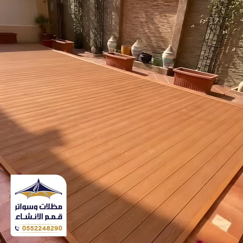 تغطية مسابح متحركة ببديل الخشب